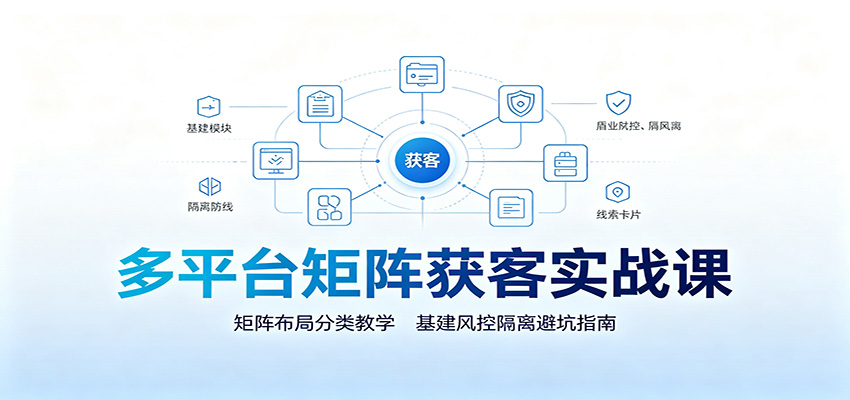 多平台矩阵获客实战课：矩阵布局分类教学，基建风控隔离避坑指南-米壳知道—知识分享平台