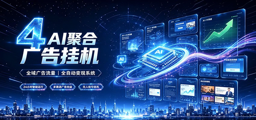 全域广告流量聚合，AI无人挂机稳赚佣金，打造长期稳定被动收入副业-米壳知道—知识分享平台