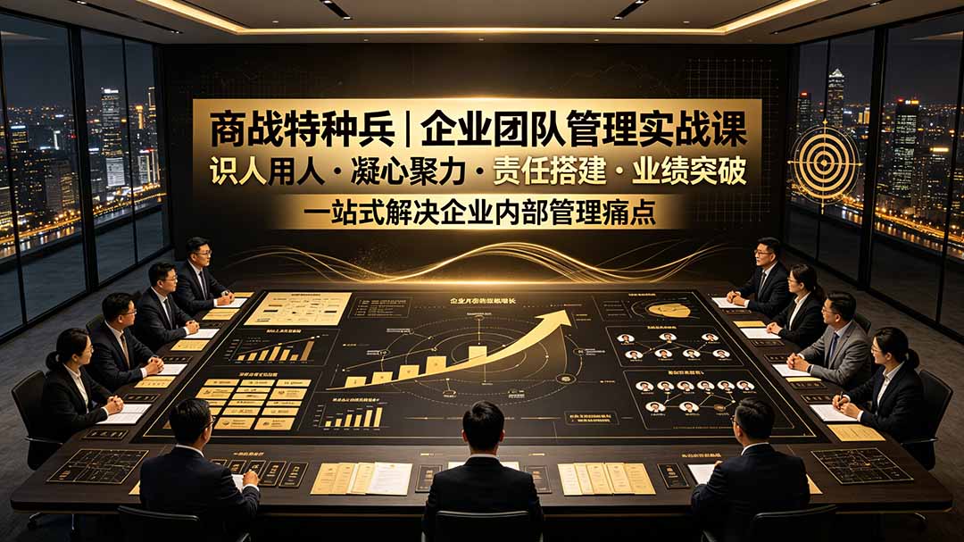 商战特种兵|企业团队管理实战课:识人用人|凝心聚力|责任搭建|业绩突破,一站式解决企业内部管理痛点-米壳知道—知识分享平台