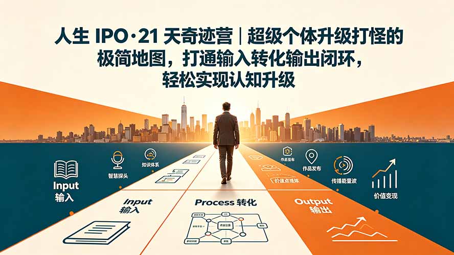 人生 IPO-21 天奇迹营|超级个体升级打怪的极简地图,打通输入转化输出闭环,轻松实现认知升级-米壳知道—知识分享平台