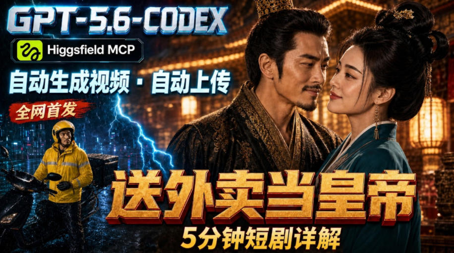 GPT-5.6 Codex+Higgsfield MCP：一条指令生成5分钟短剧并自动上传YouTube(油管)-米壳知道—知识分享平台