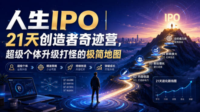 人生IPO︱21天创造者奇迹营，​超级个体升级打怪的极简地图-米壳知道—知识分享平台