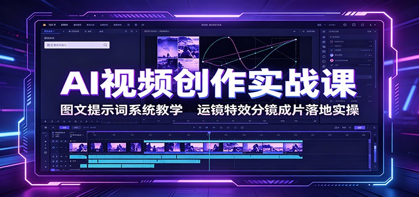 AI视频创作实战课：图文提示词系统教学，运镜特效分镜成片落地实操-米壳知道—知识分享平台