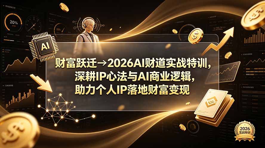 财富跃迁→2026AI财道实战特训，深耕IP心法与AI商业逻辑，助力个人IP落地财富变现-米壳知道—知识分享平台