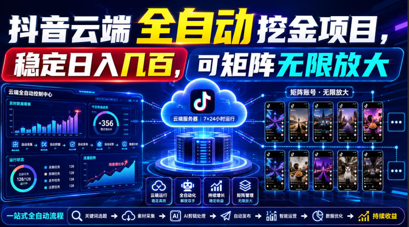 Dy云端全自动挖金项目,稳定日入几百,可矩阵无限放大!【揭秘】-米壳知道—知识分享平台