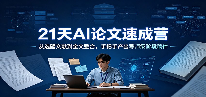 21天AI论文速成营：从选题文献到全文整合，手把手产出导师级阶段稿件-米壳知道—知识分享平台