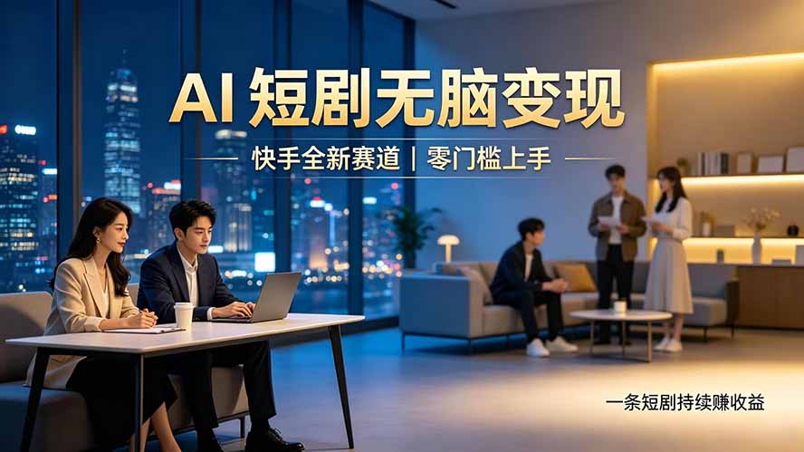 别乱找副业了，快手 AI 短剧零门槛长久被动增收-米壳知道—知识分享平台