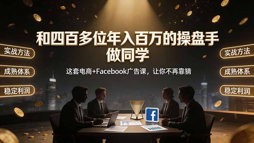 和四百多位年入百万的操盘手做同学——这套电商+Facebook广告课，让你不再靠猜【原创双语字幕】-米壳知道—知识分享平台