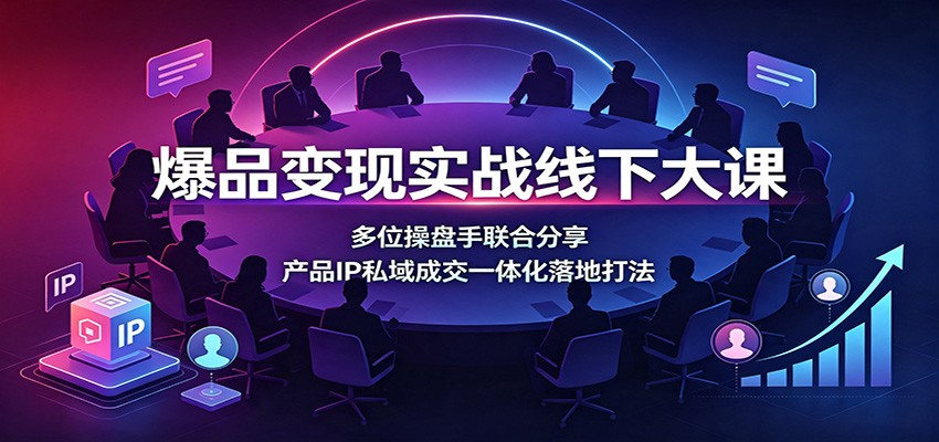 爆品变现实战线下大课：多位操盘手联合分享，产品IP私域成交一体化落地打法-米壳知道—知识分享平台