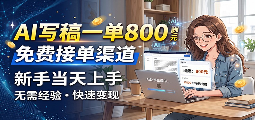AI写稿一单800，免费接单渠道，一单一结几十到上千，新手当天上手-米壳知道—知识分享平台