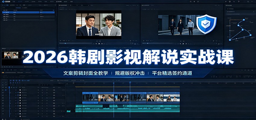 2026韩剧影视解说实战课:文案剪辑封面全教学,规避版权冲击平台精选签约通道-米壳知道—知识分享平台