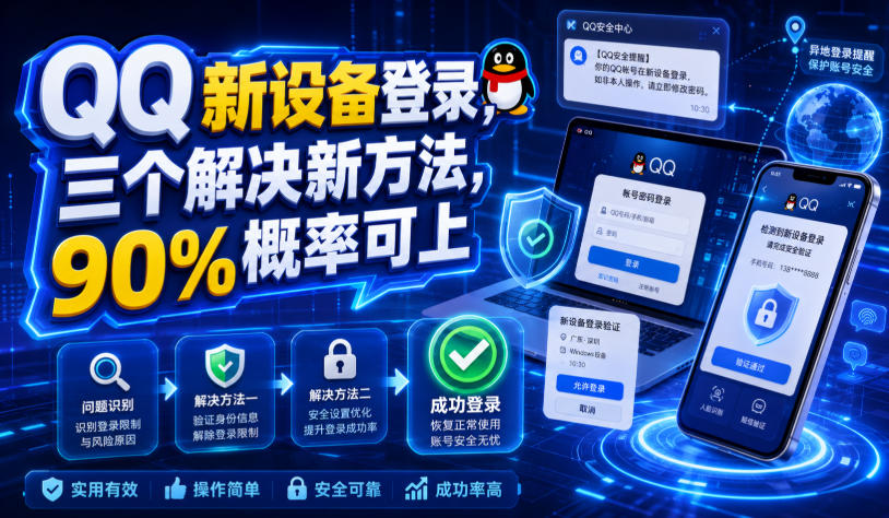 QQ新设备登录，三个解决新方法，90%概率可上-米壳知道—知识分享平台