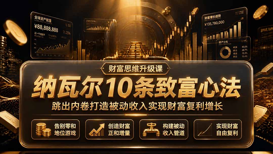 付费文章：纳瓦尔10条致富心法，跳出内卷打造被动收入实现财富复利增长-米壳知道—知识分享平台