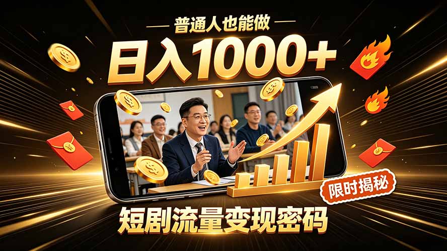 一部手机做短剧分发，不用真人出镜、不用拍摄剧本，快手流量变现日赚千元-米壳知道—知识分享平台