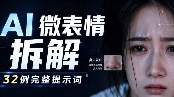 AI微表情拆解提示词合集，精准调控AI角色表情，可直接复用，0基础也能调出影视级表情变化-米壳知道—知识分享平台