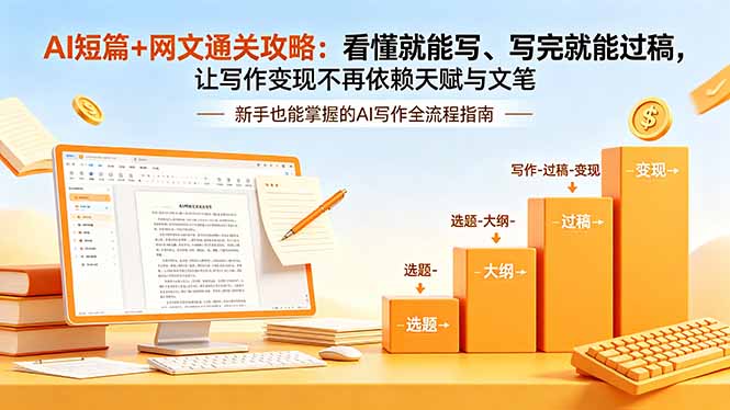 AI短篇+网文通关攻略-更新：看懂就能写、写完就能过稿，让写作变现不再依赖天赋与文笔-米壳知道—知识分享平台
