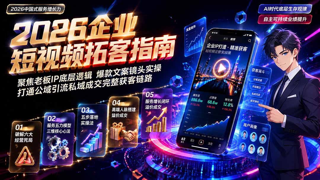 2026AI时代服务增长力实战课-无水印｜五力模型三维心法教学，破解门店客源流失低价内卷实现长效业绩增长-米壳知道—知识分享平台