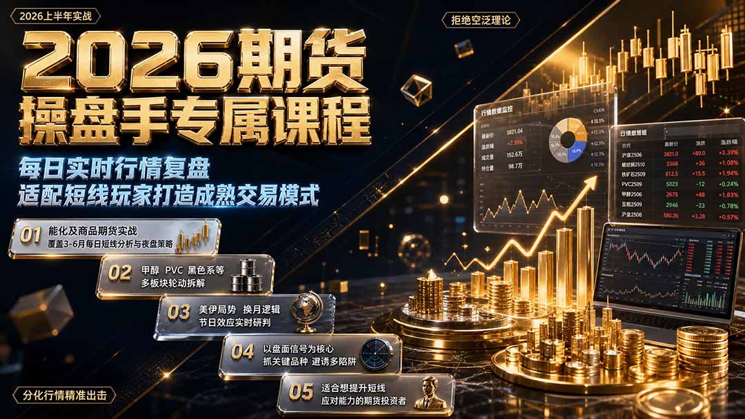 2026期货操盘手专属课程-更新8月,每日实时行情复盘,适配短线玩家打造成熟交易模式-米壳知道—知识分享平台