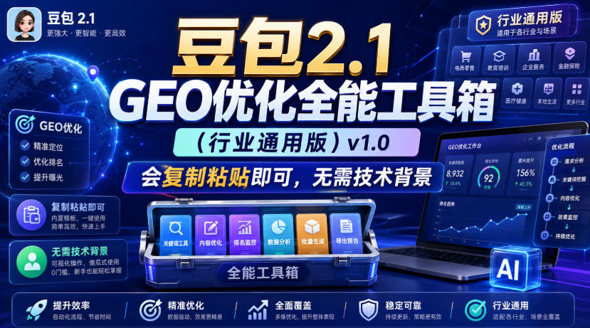 豆包2.1 GEO优化全能工具箱(行业通用版)v1.0，会复制粘贴即可，无需技术背景-米壳知道—知识分享平台