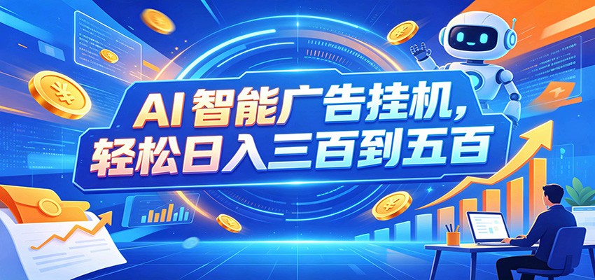 AI智能广告挂机，24小时自动跑，日入300-500，新手零门槛-米壳知道—知识分享平台