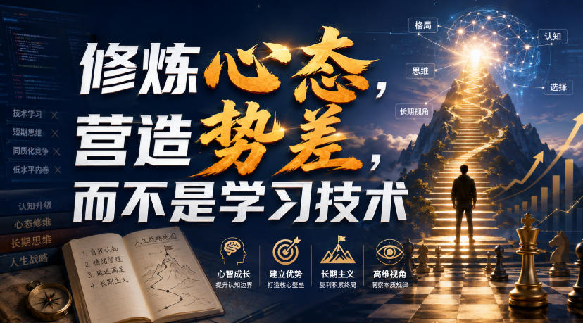 付费文章：修炼心态，营造势差，而不是学习技术-米壳知道—知识分享平台