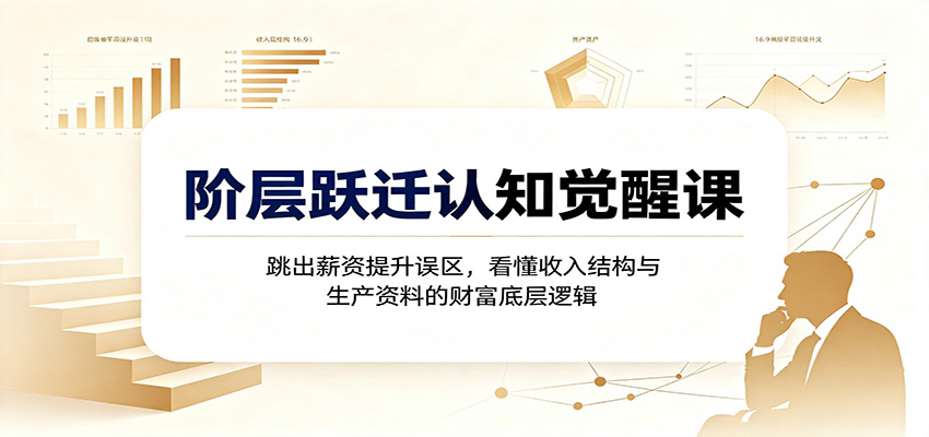 阶层跃迁认知觉醒课：跳出薪资提升误区，看懂收入结构与生产资料的财富底层逻辑-米壳知道—知识分享平台