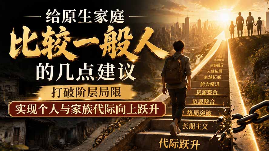 付费文章:给原生家庭比较一般人的几点建议,打破阶层局限,实现个人与家族代际向上跃升-米壳知道—知识分享平台