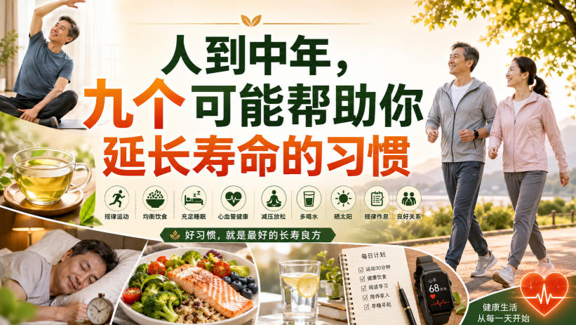 付费文章:人到中年,九个可能帮助你延长寿命的习惯-米壳知道—知识分享平台