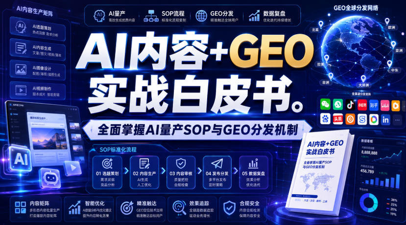 AI内容+GEO实战白皮书,全面掌握AI量产SOP与GEO分发机制【文档】-米壳知道—知识分享平台
