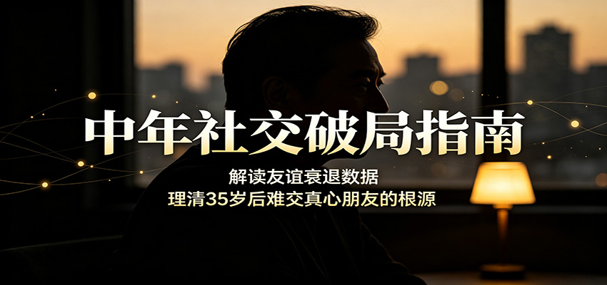 中年社交破局指南：解读友谊衰退数据，理清35岁后难交真心朋友的根源-米壳知道—知识分享平台