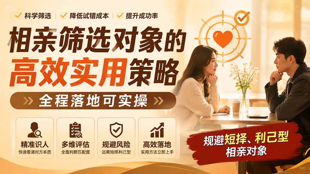 付费文章：相亲筛选对象的高效实用策略，全程落地可实操，规避短择、利己型相亲对象-米壳知道—知识分享平台