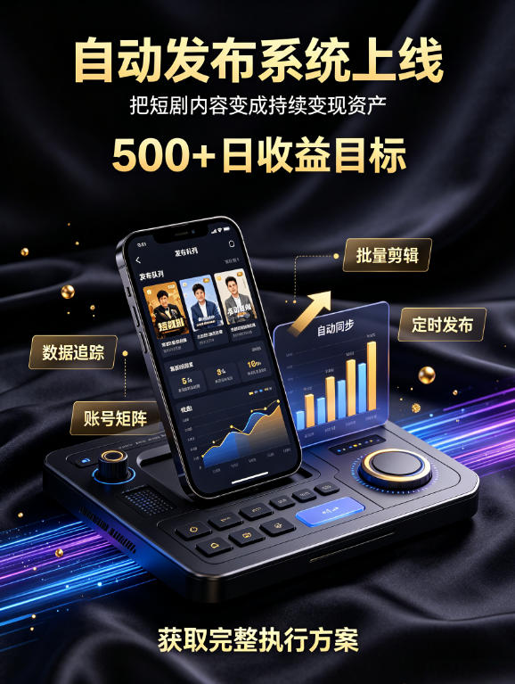 还在找靠谱线上副业?快手短剧项目,全程自动发布内容,不用熬夜做视频,轻松日入500+【揭秘】-米壳知道—知识分享平台
