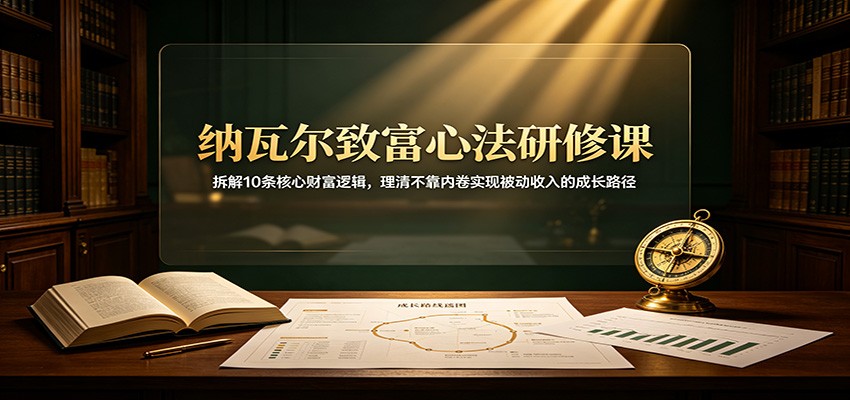 纳瓦尔致富心法研修课:拆解10条核心财富逻辑,理清不靠内卷实现被动收入的成长路径-米壳知道—知识分享平台