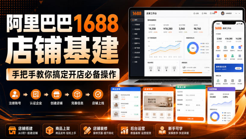 阿里巴巴1688店铺基建,手把手教你搞定开店必备操作(更新8月)-米壳知道—知识分享平台