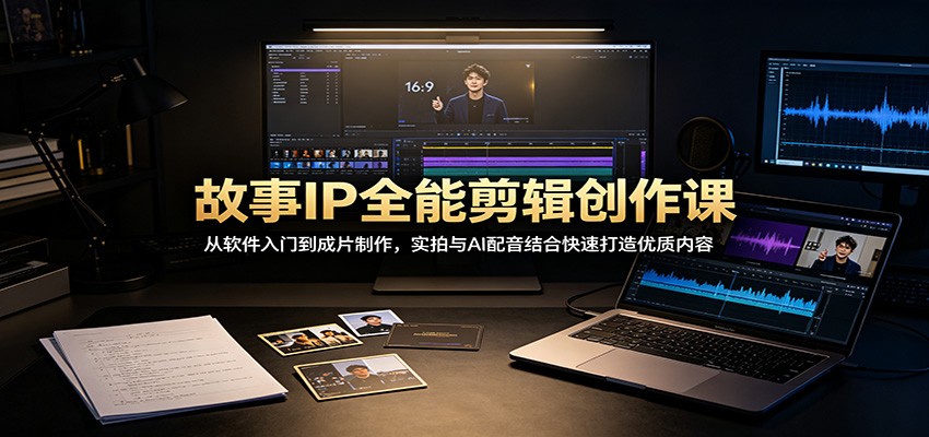 故事IP全能剪辑创作课：从软件入门到成片制作，实拍与AI配音结合快速打造优质内容-米壳知道—知识分享平台