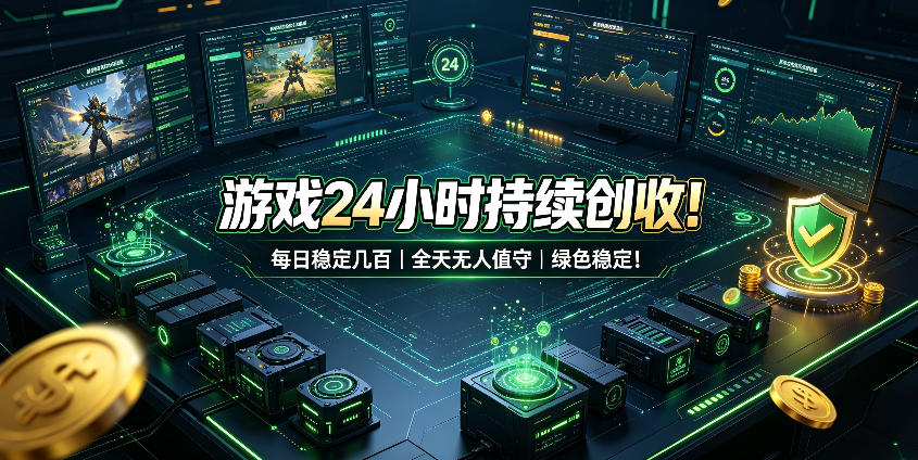 游戏24小时持续创收！每日稳定几百，全天无人值守，绿色稳定！【揭秘】-米壳知道—知识分享平台