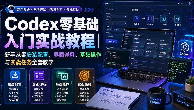 Codex零基础入门实战教程｜新手从零安装配置、界面详解、基础操作与实战任务全套教学-米壳知道—知识分享平台