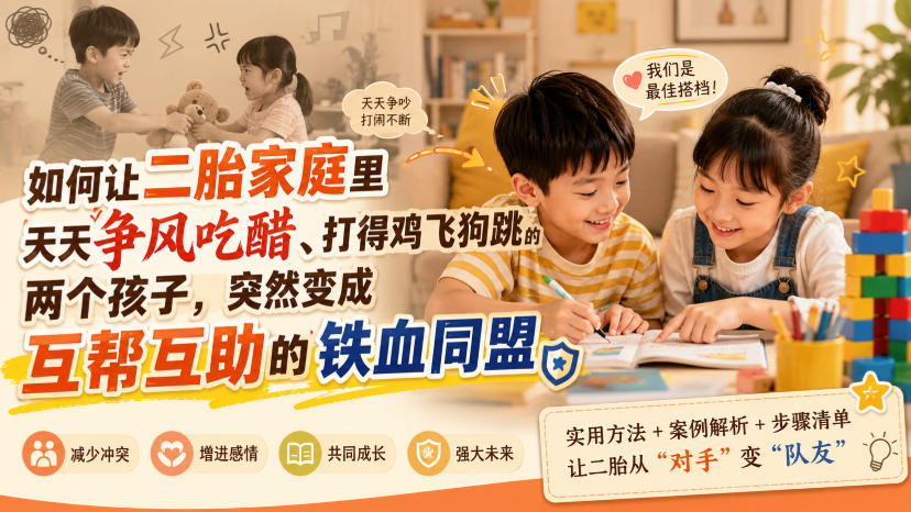 付费文章:如何让二胎家庭里天天争风吃醋、打得鸡飞狗跳的两个孩子,突然变成互帮互助的铁血同盟?-米壳知道—知识分享平台
