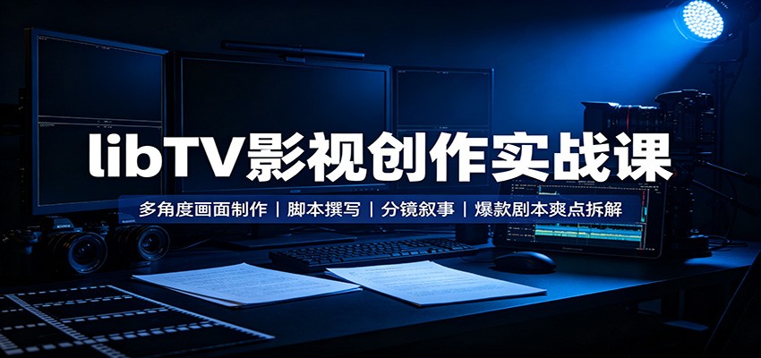 libTV影视创作实战课:多角度画面制作,脚本撰写,分镜叙事,爆款剧本爽点拆解-米壳知道—知识分享平台