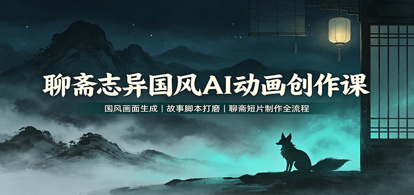 聊斋志异国风AI动画创作课：国风画面生成，故事脚本打磨，聊斋短片制作全流程-米壳知道—知识分享平台