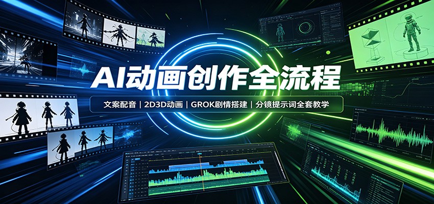 AI动画创作全流程:文案配音,2D3D动画,GROK剧情搭建,分镜提示词全套教学-米壳知道—知识分享平台