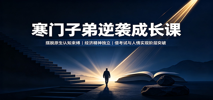 寒门子弟逆袭成长课：摆脱原生认知束缚，经济精神独立，借考试与人情实现阶层突破-米壳知道—知识分享平台