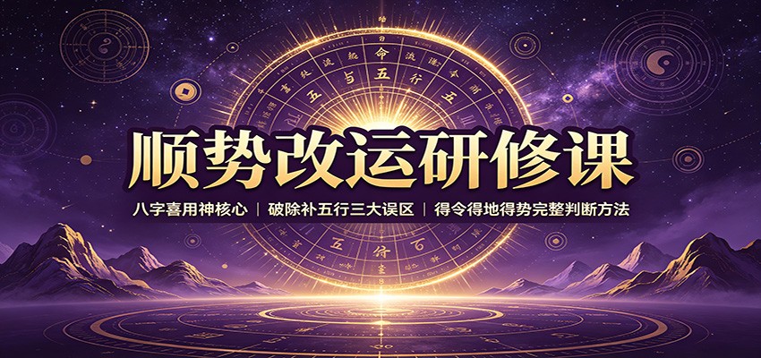 顺势改运研修课：八字喜用神核心，破除补五行三大误区，得令得地得势完整判断方法-米壳知道—知识分享平台