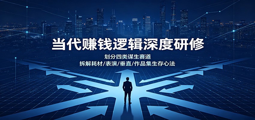 当代赚钱逻辑深度研修：划分四类谋生赛道，拆解耗材/表演/垂直/作品集生存心法-米壳知道—知识分享平台