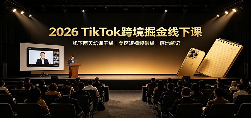 2026 TikTok跨境掘金线下课：线下两天培训干货，美区短视频带货落地笔记-米壳知道—知识分享平台
