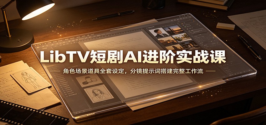 LibTV短剧AI进阶实战课:角色场景道具全套设定,分镜提示词搭建完整工作流-米壳知道—知识分享平台