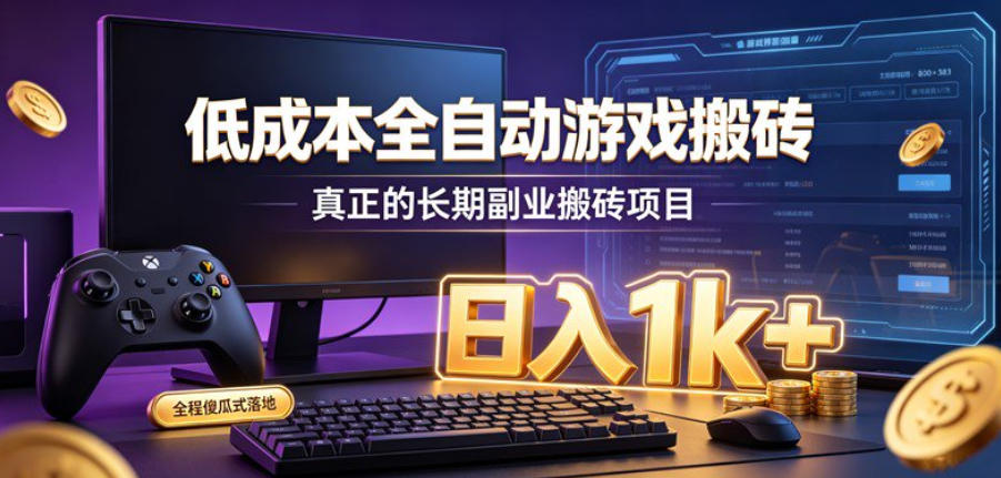 低成本全自动游戏搬砖，真正的长期副业搬砖项目，日入1k+，全程傻瓜式落地【揭秘】-米壳知道—知识分享平台