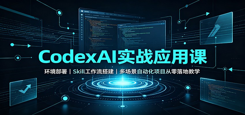 CodexAI实战应用课:环境部署Skill工作流搭建,多场景自动化项目从零落地教学-米壳知道—知识分享平台