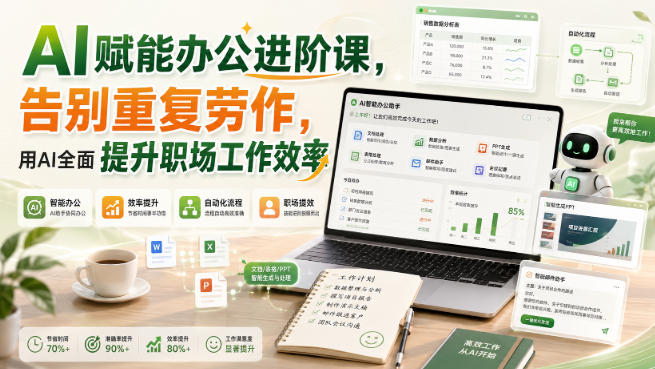 AI赋能办公进阶课，告别重复劳作，用AI全面提升职场工作效率-米壳知道—知识分享平台