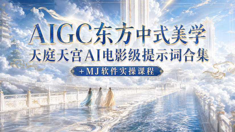 AIGC东方中式美学天庭天宫AI电影级提示词合集+MJ软件实操课程-米壳知道—知识分享平台
